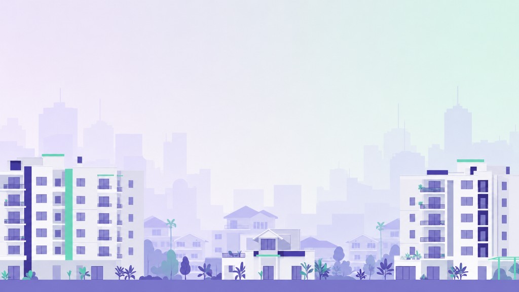 Stylized illustration of a city skyline